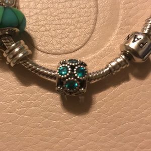 Pandora Teal CZ Charm